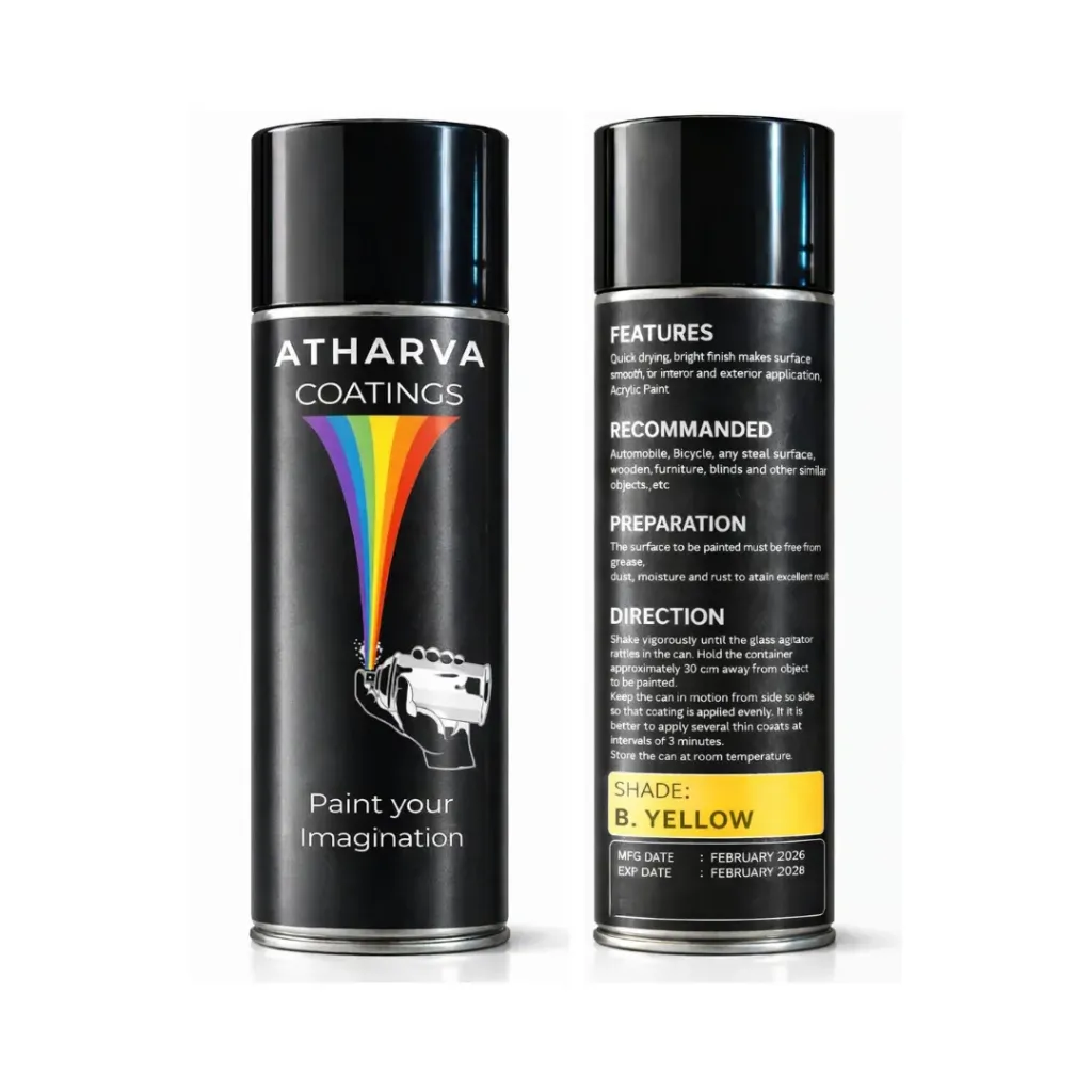 Atharva Spray Paint – Bright Yellow (400ml)